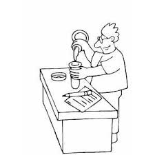 Printable coloring pages for kids. Experiments At Chemistry Lab Coloring Sheet
