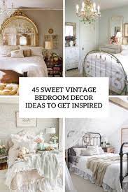 All white bedroom goals with ornate wall art and vintage white provincial canopy bed. 45 Sweet Vintage Bedroom Decor Ideas To Get Inspired Digsdigs