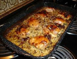 How to make baked chicken and rice w/ cream of mushroom. Ingredients 1 Box Uncle Ben S Long Grain Wild Rice Original Recipe 1 Can Cream Of Mushroom Soup 1 Can Cream Of Celery No Peek Chicken Recipes Chicken Recipes