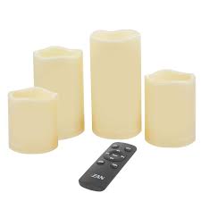 Izan Outdoor Flameless Led Pillar Candles With Remote Control Timer Waterproof Plastic Flickering Electric Battery Operated Candles Halloween Christmas Home Decor 3 X3a 4 5a 6a Set Of 4 Walmart Com Walmart Com
