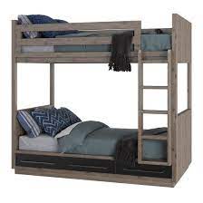 Better homes and gardens leighton wood twin over twin top bunk bed black new. Rh Colbin Storage Bunk Bed 3d Model For Vray