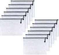 12pcs Mesh Zipper Pouch Document Folders Bag A6 A5 A4 B4 A3