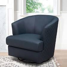 Kyrie Leather Swivel Accent Chair Swivel Accent Chair Accent Chairs Abbyson Living