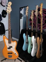 Mark hoppus relic jaguar bass replica. She S Back My Jag Mark Hoppus Bass Creamsicle Is Completed Bassguitar