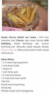 Resepi puding roti tanpa telur mudah via dapurjirankuberasap.blogspot.com. Resepi Churros Video Resepi Merory Sedap Betul