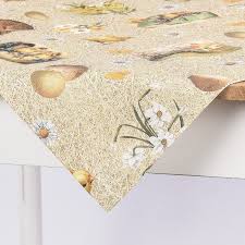 Teilweise werden die blumen von den kindern frisch gepflückt oder es werden die typischen osterblumen im blumenladen gekauft. Schoner Leben Tischdecke Mitteldecke Digitaldruck Ostern Hase Kuken Blumen Natur Gelb Braun 65x65cm Schoner Leben Dein Lieblingsladen Im Netz