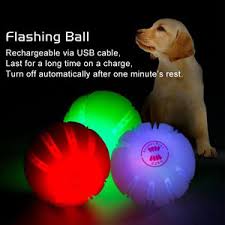 Indestructible Dog Ball 6 6 Cm Flashing Led Glow Light Up Waterproof Dog Toys Ebay