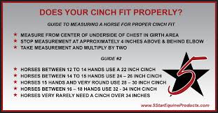 how to determine your cinch size 5 star equine