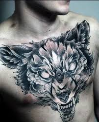 Dire Wolf Tattoo Wolf Tattoos Men Wolf Tattoos Chest Tattoo Men