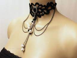 Victorian Lace Choker Black Victorian Gothic Choker Necklace Etsy Gargantillas Goticas Joyeria Victoriana Collares Goticos