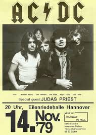 Ac Dc In Eilenriedehalle Hannover 14 November 1979 Konzertposter Konzert Poster Judas Priest