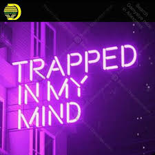 Neon Light Signs Trapped In My Mind Neon Bulbs Sign Lamp Handcrafted Beer Bar Pub Hotel Neon Letrero Neons Enseigne Lumine Neon Bulbs Tubes Aliexpress