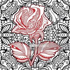 Exclusive 40 categories 1000+ patterns. Vector Seamless Floral Pattern With Graphic Rose Flower Tribal Ethnic Clipart Image