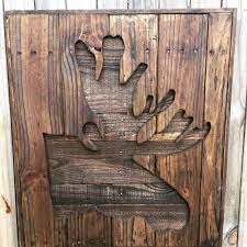Wooden Pallet Moose Silhouette Wall Hanging Pallet Wood Moose Etsy In 2021 Wood Pallets Wooden Pallet Crafts Wooden Signs