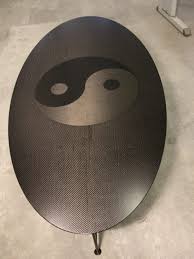 Dress up your dining table with style! Carbon Fiber Ying Yang Coffee Table Carbon Fiber Gear
