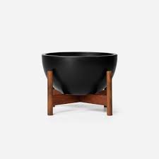 Case Study Ceramics Table Top Bowl With Stand Ceramic Table Table Top Stoneware Planter