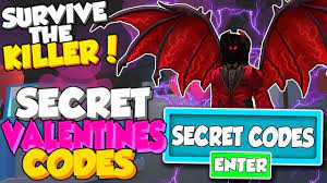 Survive the killer codes 2021 valentine's day. New Secret Valentines Day Update Codes In Survive The Killer Roblox Youtube