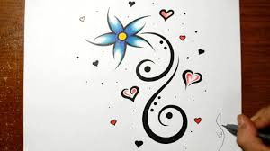 Designing A Cool Flower Tattoo Design With Hearts Youtube Remember that nature is abstract. designing a cool flower tattoo design with hearts