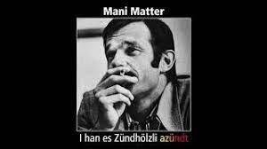 November 1972 in kilchberg zh; Mani Matter Bim Coiffeur Youtube