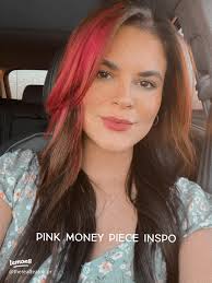 Pink money piece inspo🌺
