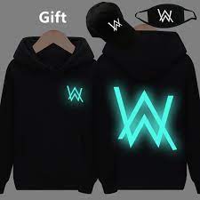 Buy Online Mask Amp Cap As Gifts Alan Walker Warm Pullover Hoodies Luminous Glowing In Dark Sweatshirt Hip Hop Hooded Alan Walker Pullover Hoodie Sweatshirts