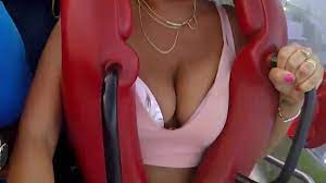Tits out on slingshot ride