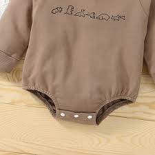 Buy Baby Boy Girl Crewneck Sweatshirt Romper Oversized Pullover Sweater Top Infant 3 6 12 18 Months Fall Winter Clothes Online In Usa B09f6mg9t6