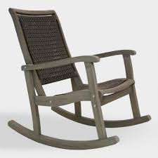 Gray Rapallo Outdoor Lounge Chair Outdoor Rocking Chairs Wicker Rocking Chair Lounge Chair Outdoor