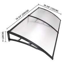 Yescom 79 X 40 Window Door Awning Black Walmart Com Walmart Com Door Awnings Window Awnings Awning Canopy