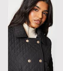 Black Wallis Petite Padded Coat Coat Wallis Black Midi Belted Padded Coat  Petite Belted Puffer