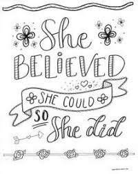 She believed she could so she did Coloring Page She Believed She Could So She Did Activities Etsy In 2021 Quote Coloring Pages Coloring Pages She Believed She Could