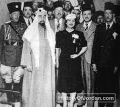 الملك عبدالله الأول يشاهد فيلم دنانير ويلتقي بطلة العمل أم كلثوم baghdad iraq baghdad king abdullah