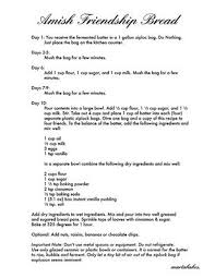 I don't know about you, but that's my kind of recipe. Marta Writes Amish Friendship Bread Pass It On Amish Friendship Bread Friendship Bread Amish Bread