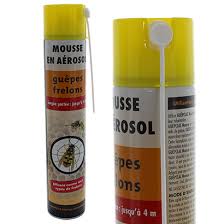 On en trouve facilement en jardinerie, etc. Aerosol De Destruction De Nids Guepes Frelons Mousse Longue Portee