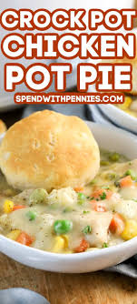 Crock Pot Chicken Pot Pie Is An Easy And Tasty Recipe To Prepare Before Work Just To In 2020 Crockpot Chicken Pot Pie Chicken Crockpot Recipes Chicken Pot Pie Recipes