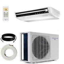 A ceiling air conditioner that hooks into the central system, hides above a standard drop ceiling, and installs into standard duct sizes, can be just the answer for small it provides 360 degree cool air discharge that evens out the temperature in the room. T3c18s H236 Ed 36000 Btu Ac Heat Pump Suspended Ceiling Mini Split Dual Air Conditioner Details Hvac Usa