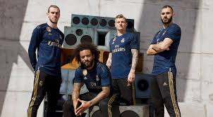 Check out the evolution of real madrid's soccer jerseys on football kit archive. Real Madrid New 2019 20 Away Kit Classy Navy Strip Pays Tribute To Vocal Supporters