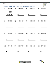 A brief description of the worksheets is on each of the worksheet widgets. 3 Digit Subtraction Worksheets