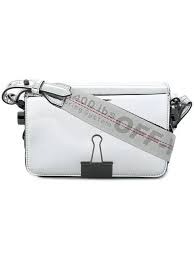 Off white industrial clear keychain / keyring lanyard zip tag wristlet 26cm. Off White Mini Mirror Binder Clip Bag In Metallic Modesens
