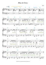 Blue And Grey Piano Sheet Bts In 2021 Piano Sheet Music Piano Sheet Easy Piano Sheet Music