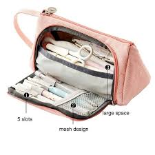 Multiple Pouched Pencil Case 12 Designs In 2020 Pencil Bags Stationery Organization School Pens