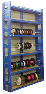 Wire Reel Storage Rack Cable Spool Organizer Shelves Adjustable Rod Levels Storage Rack Storage Wire Storage