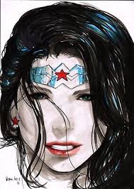 Wonder Woman Original Art Sketch by Artist Verlei of Ed Benes Studio 8.5 X  11