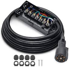 This wiring scheme is for reference only. Amazon Com Mictuning Heavy Duty 7 Way Plug Inline Trailer Cord With 7 Gang Junction Box 8 Feet Weatherproof Automotive