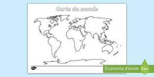 Carte interactive du monde téléchargeable en pdf. Carte Du Monde A Completer Les Continents Et Oceans