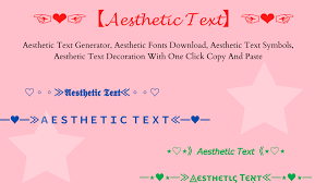 What is the fonts used in aesthetics? Aesthetic Text 1 Generate ð®ððð Aesthetic Fonts