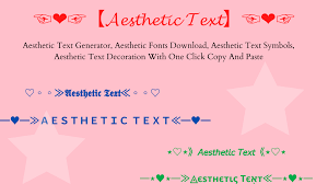 Simply type or copy the normal text into the blank . Aesthetic Text 1 Generate ð®ððð Aesthetic Fonts