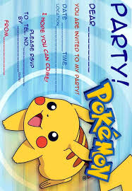 The cards are 100% free and you just print them from your normal printer. Pokemon Coloring Pages Pokemon Free Party Invitations Pokemon Party Pokemon Invitations Pokemon Party Invitations