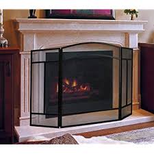 Fireplace screens serve as excellent fireplace covers and come in a wide variety of sizes and materials. Buy Fire Beauty Fireplace Screen 3 Panel Wrought Iron 48 L X 29 H Spark Guard Cover Black Online In Turkey B08ftk65kc
