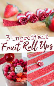 3 Ingredient Fruit Roll Ups Recipe Fruit Leather Recipe Homemade Snacks Fruit Recipes